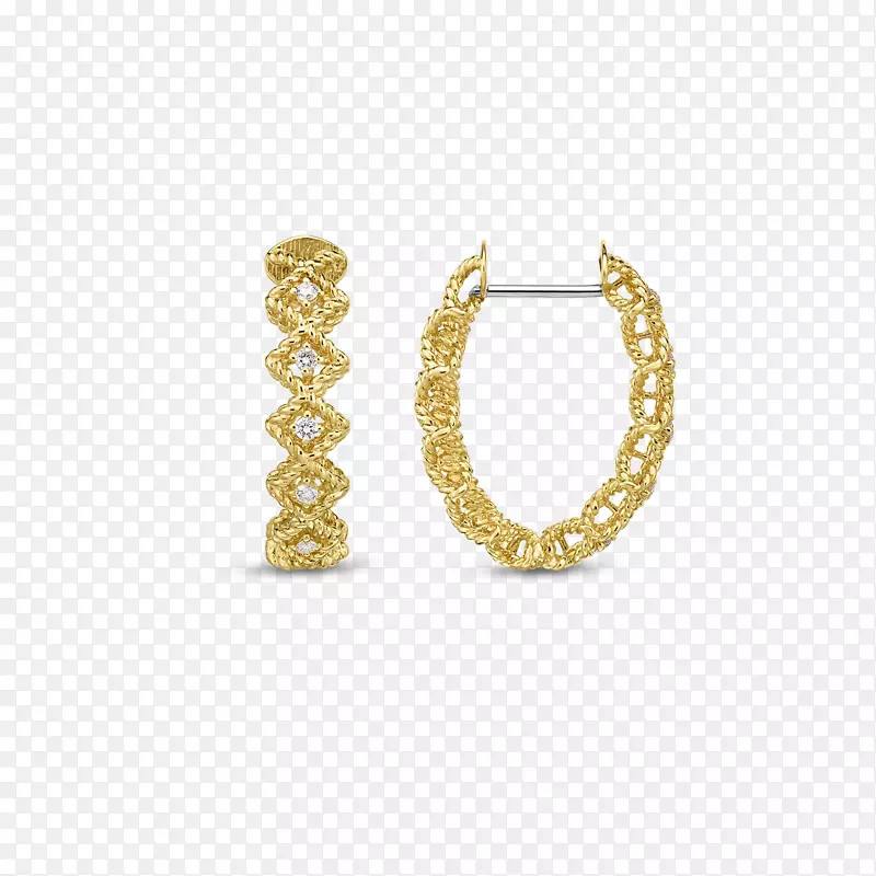 耳环首饰彩色黄金钻石耳环