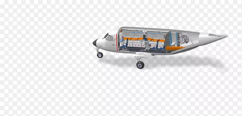 单飞机产品设计无线电救护车担架