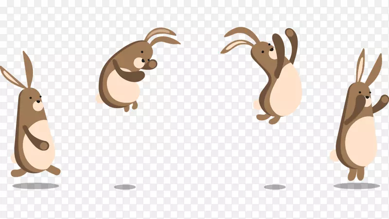 兔子卡通兔跳图片-兔子跳