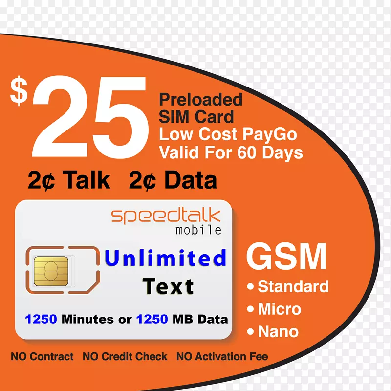 速谈移动预付费gsm sim卡250分钟通话250分钟文本200 mb 4G lte数据-无合同30天无线服务预付费移动电话用户标识模块预付费电话卡