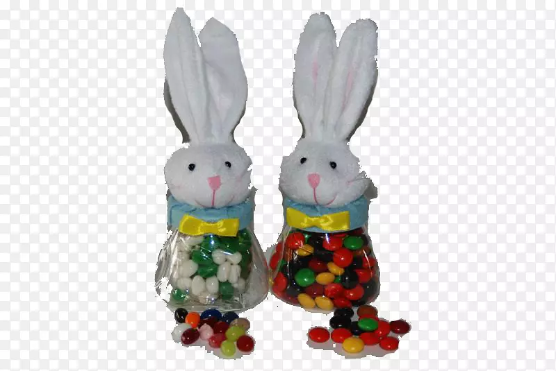 复活节兔子雕像-小锡桶花生