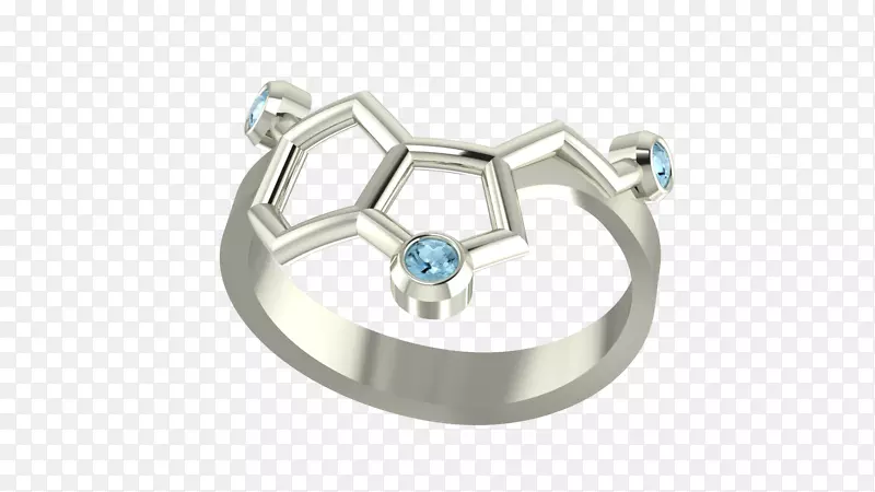 分子化学键金分子几何珠宝.5-羟色胺分子