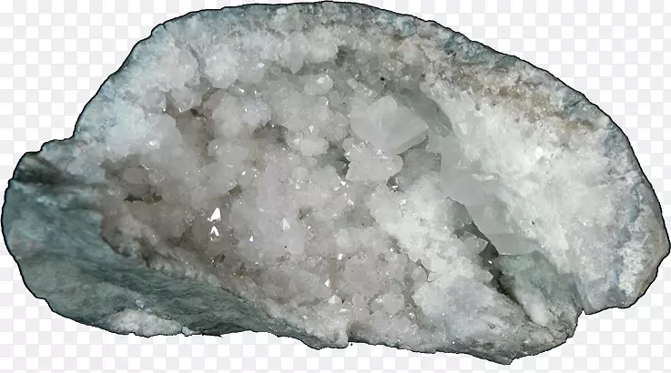 水晶Keokuk火成岩石英地质体-方解石地质体