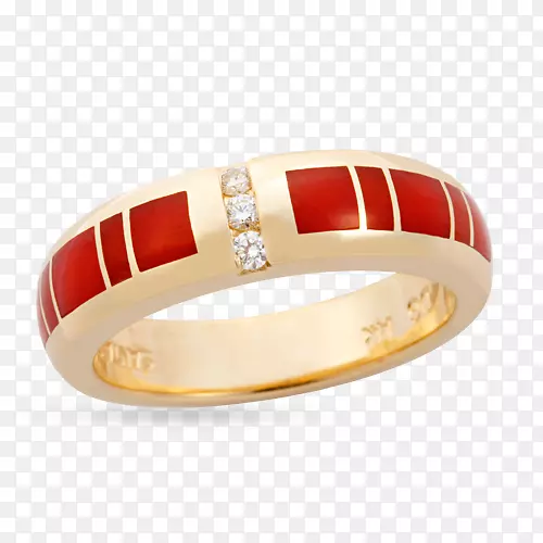 2016年里约奥运会-圣菲金工钻石-女士绿松石结婚戒指