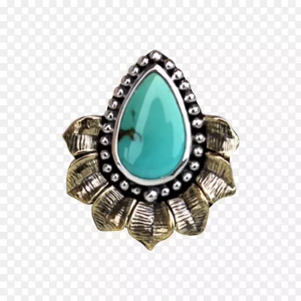 戒指体首饰产品钻石雕刻绿松石花环