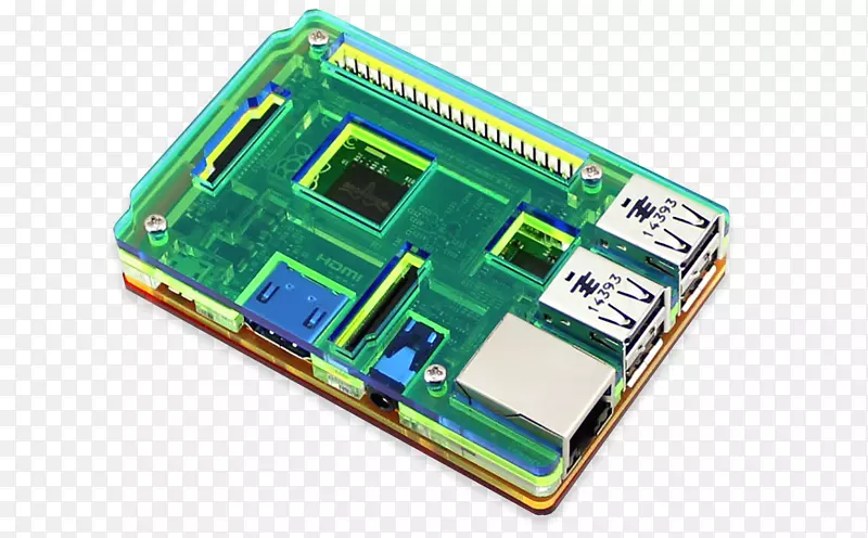 微控制器实用的raspberry pi计算机硬件电视调谐器卡和适配器.raspberry pi箱