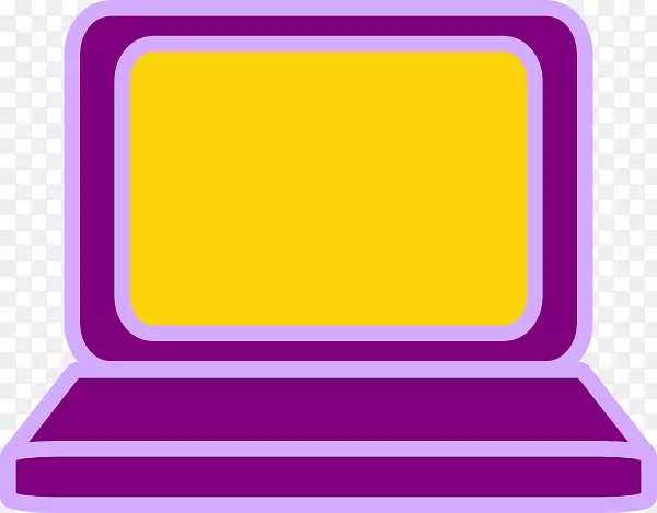 剪贴画电脑显示器图像计算机桌面-紫色pc