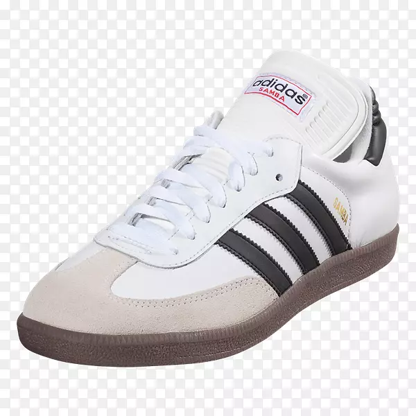 阿迪达斯桑巴经典室内足球鞋-白色/黑色运动鞋，足球靴-阿迪达斯桑巴