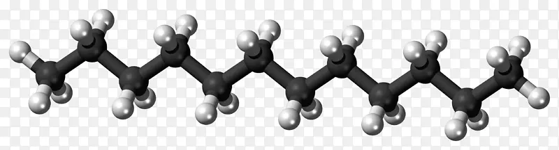 十六烷烷烃化学碳氢碳原子模型黑白