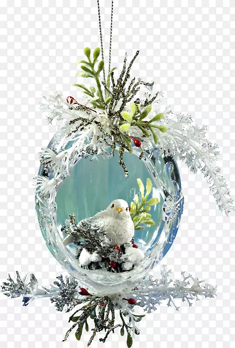 圣诞节装饰品-鸟巢漆木