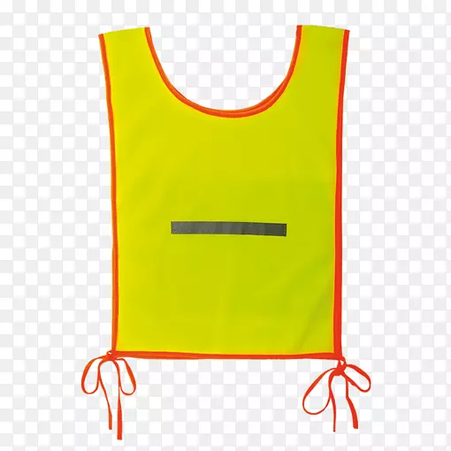 高能见度服装围裙口袋工作服黄色网状针织物