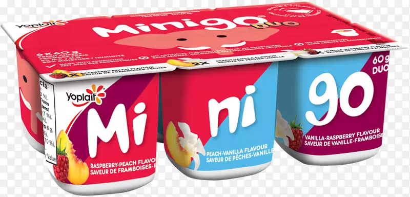 YOplait源草莓/田园浆果/桃子/覆盆子酸奶、牛奶食品-食品标签百事可乐