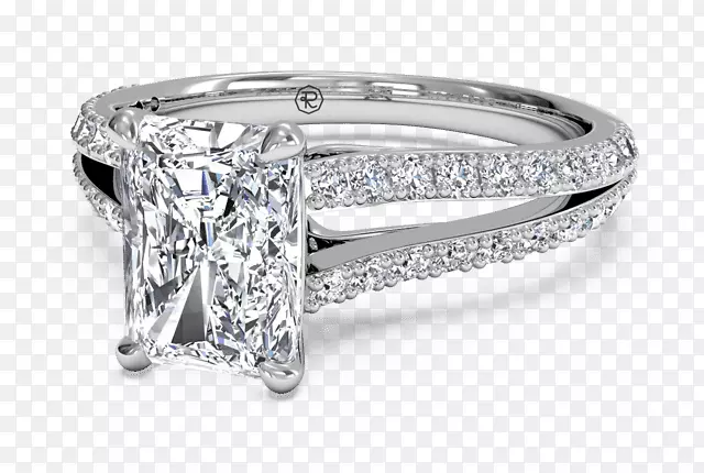 钻石切割订婚戒指结婚戒指双环戒指