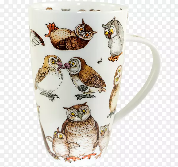 邓肯蹄羊亨利形状茶杯茶雨天猫狗亨利造型猫头鹰杯和猫头鹰杯子