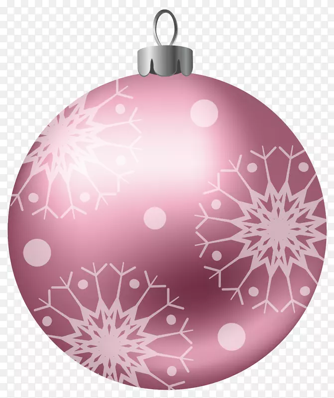 圣诞节装饰品剪贴画png图片圣诞日图片-粉红色m