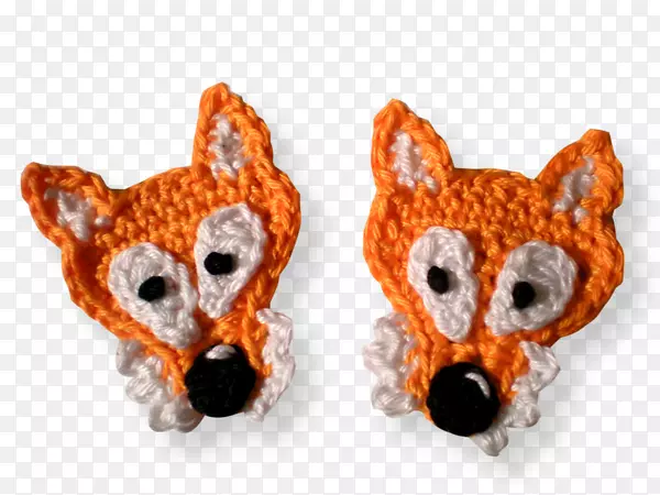 红狐钩针针织纸.狐狸缝纫图案