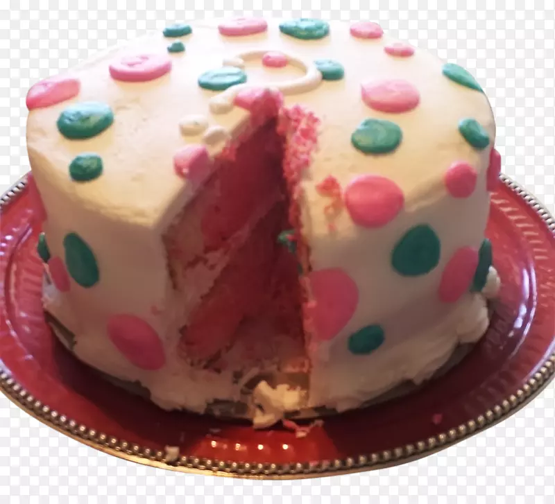 蛋糕奶油蛋糕装饰性别展示-波尔卡点蛋糕