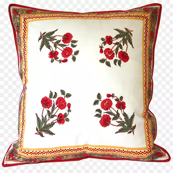 投掷枕头太平洋玫瑰纺织品刺绣.手印纺织品方法
