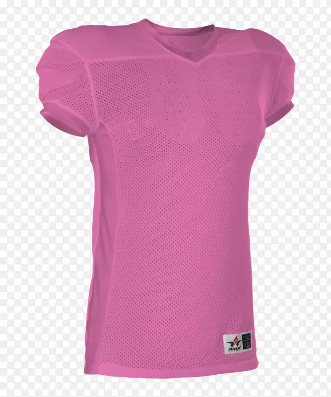 t恤袖衫肩部粉红色保龄球制服