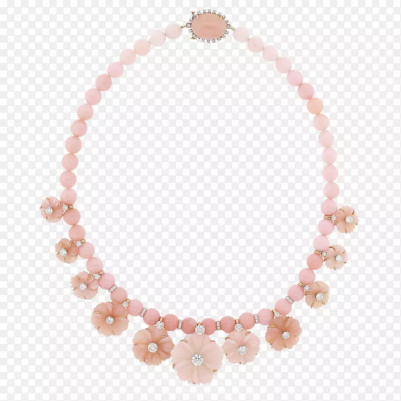 珍珠项链珠宝约瑟夫卡迪恩工学院建筑学院-粉红色花项链