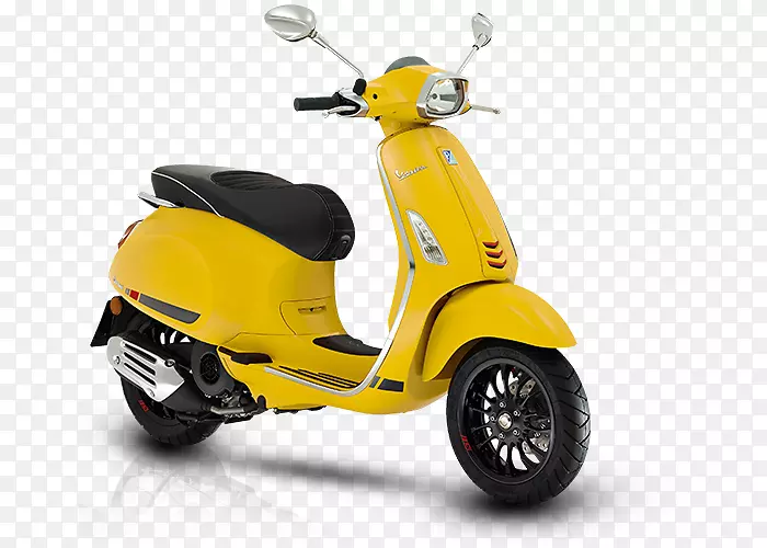 Piaggio Vespa短跑摩托车-黄色Vespa