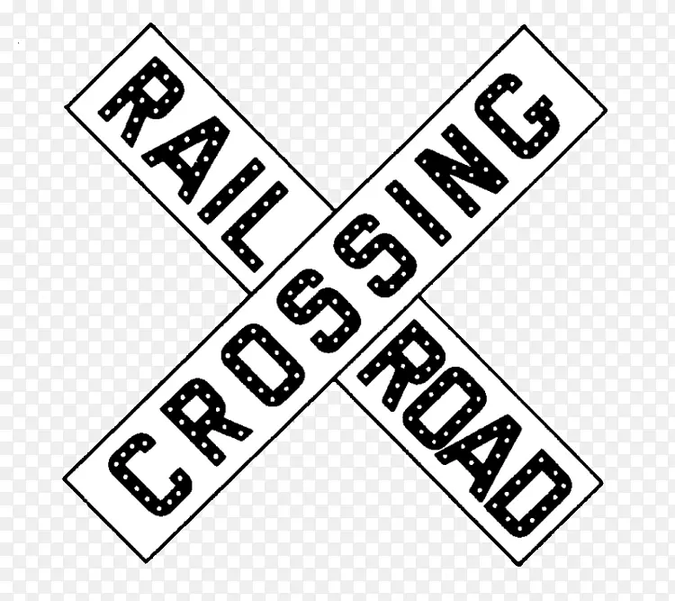 铁路运输列车纵横横过标志.铁路标志