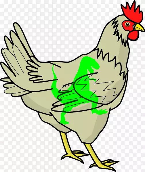 剪贴画开放式鸡作为食物-迪诺鸡