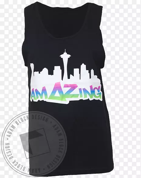 西雅图雷德霍克斯男子篮球黑色无袖衬衫-令人惊叹的设计