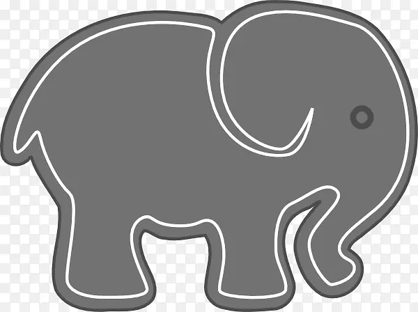 剪贴画非洲象印度象开放部分-黄色2报告