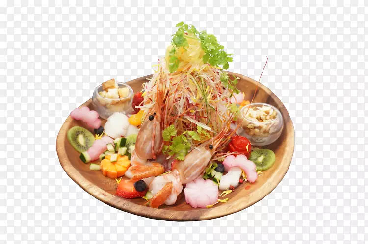 泰国料理鼠纳法西奥绿色咖喱沙拉生鱼片沙拉