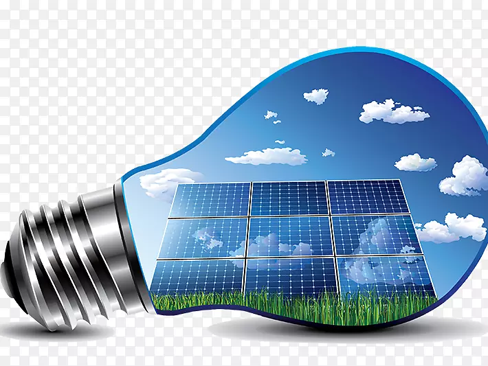 太阳能可再生能源太阳能电池板-树木节能