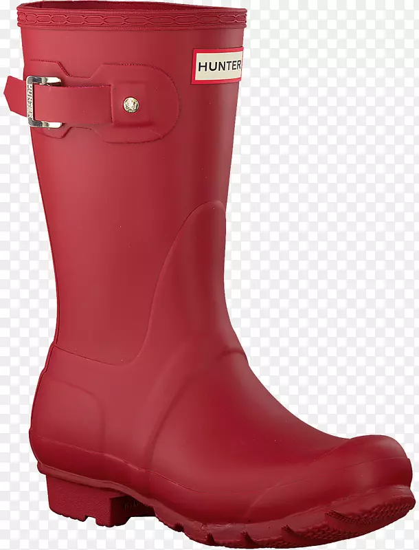 惠灵顿靴子猎人有限公司服装猎人女式短靴-拉尔夫·劳伦女士用红皮鞋