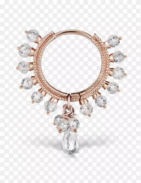 耳环钻石珠宝珍珠隔膜环