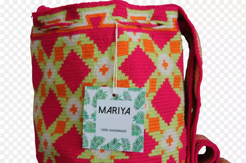 手袋纺织品图案红.m绿色粉红水桶袋