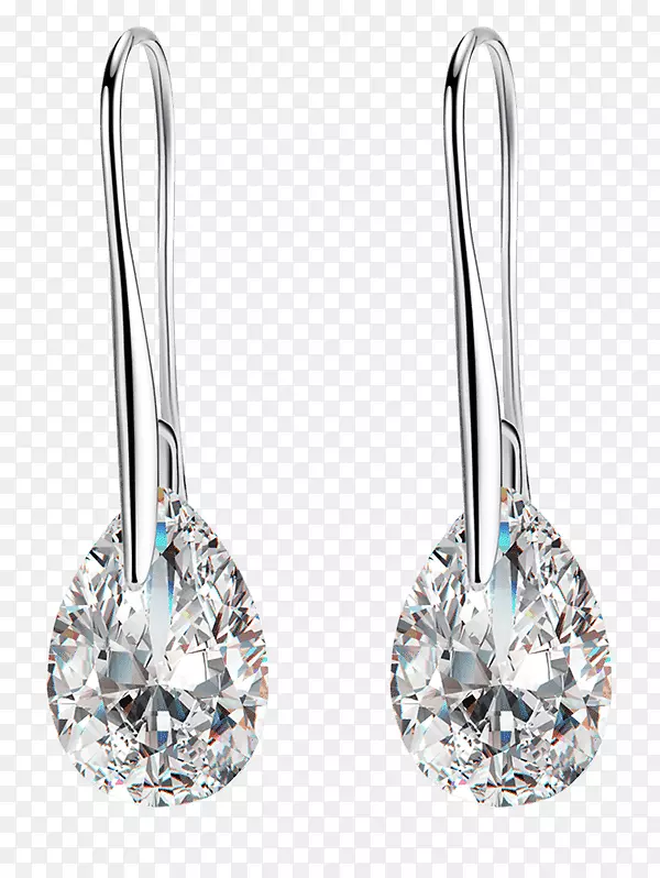 耳环珠宝立方氧化锆项链银水晶珠宝衬衫