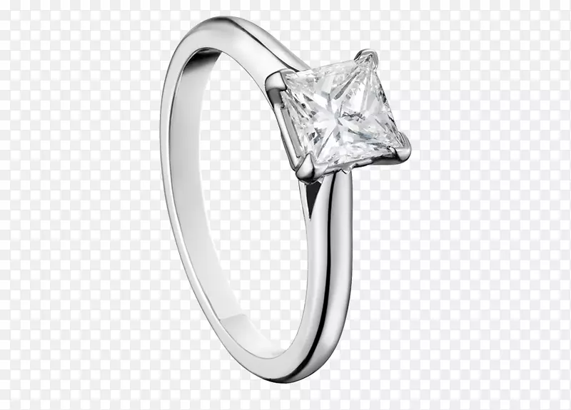 订婚戒指公主切割结婚戒指钻石切割公主切割钻石戒指