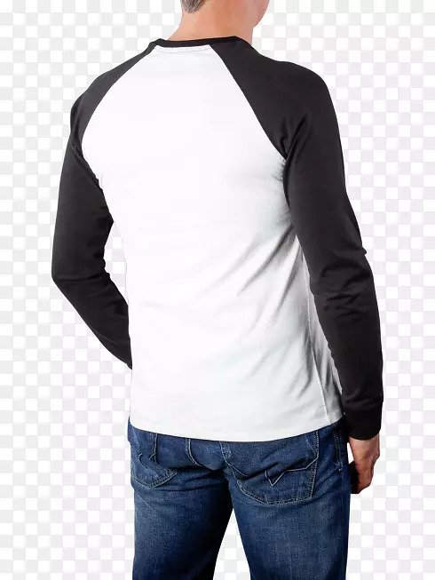 长袖t恤肩型男式白衬衫