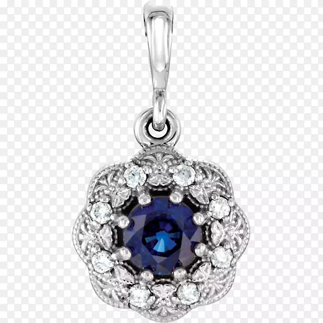 蓝宝石耳环，宝石魅力和吊坠，钻石.扭曲的金绳结戒指