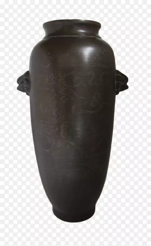 清代镶嵌陶瓷花瓶头花瓶古董