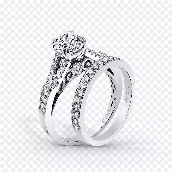 婚戒订婚戒指钻石丝带