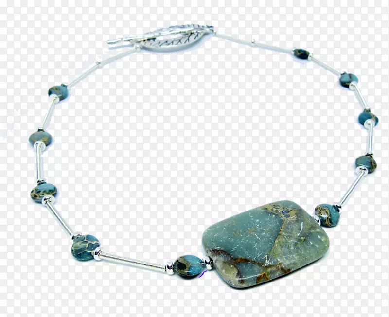 绿松石项链手镯银脉轮珠宝设计