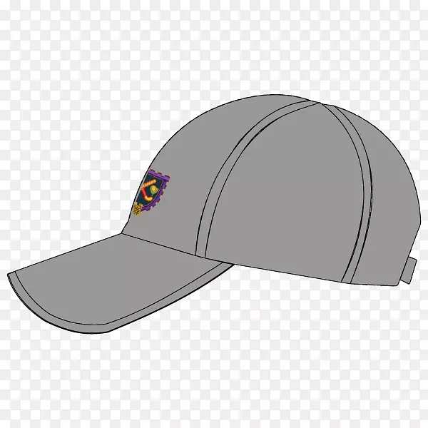棒球帽产品设计紫色曲棍球棒标志帽