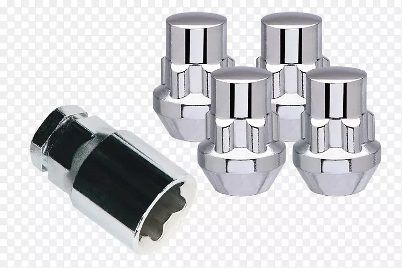CECO铬锥座车轮锁插座式1.75“长(包含4锁和1键)12x1.75 r.hh.家用五金产品-ET耳螺母