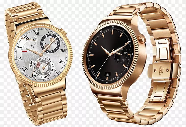 华为手表智能手表不锈钢表带黄金-华为手表