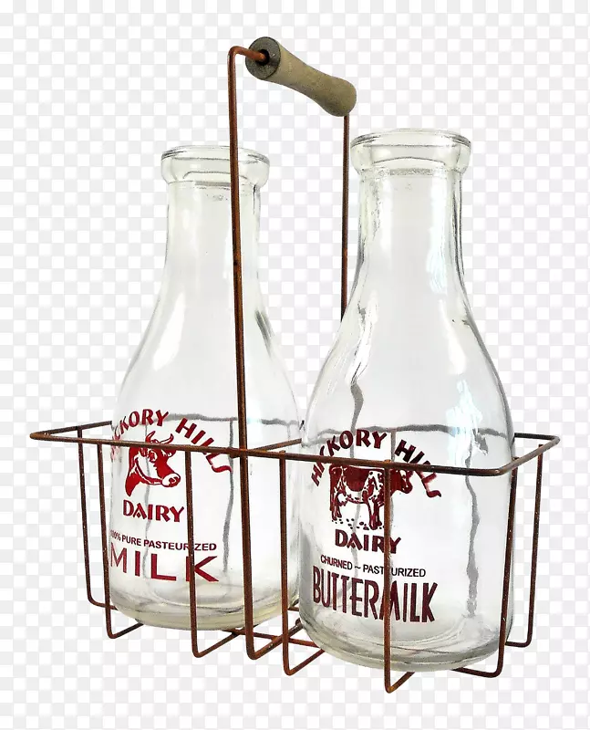 玻璃瓶奶瓶桌-牛奶