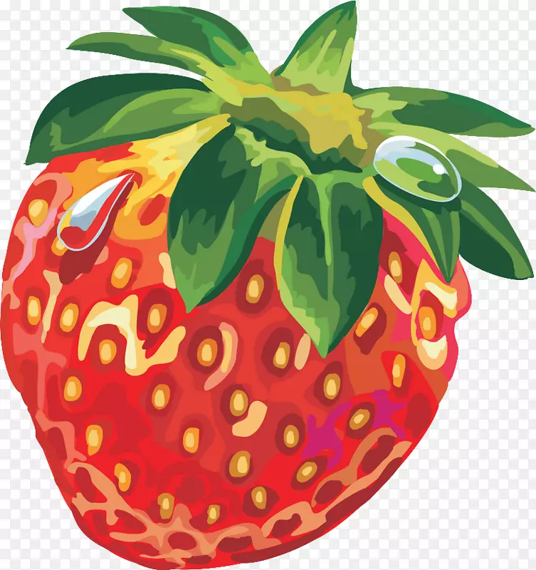 草莓png图片绘制.草莓