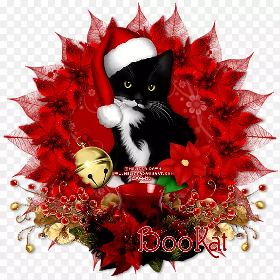 小猫胡须，猫圣诞装饰品圣诞日-小猫
