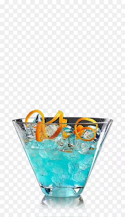 蓝色夏威夷鸡尾酒，海风，蓝色泻湖饮料-佛罗里达的野橙浆果