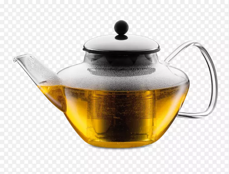 带不锈钢过滤器和盖子的传统茶壶，40盎司咖啡机-廉价的电煮壶。