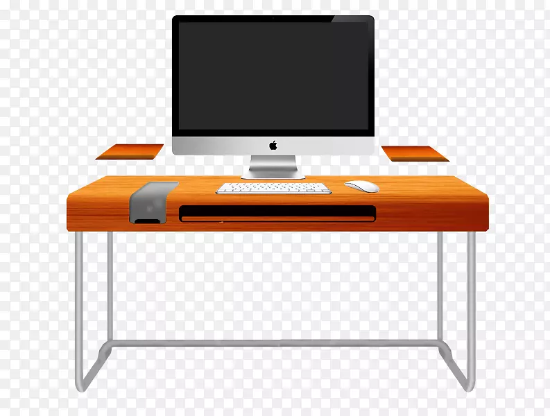 桌面剪贴画电脑桌开放部分宜家货架桌